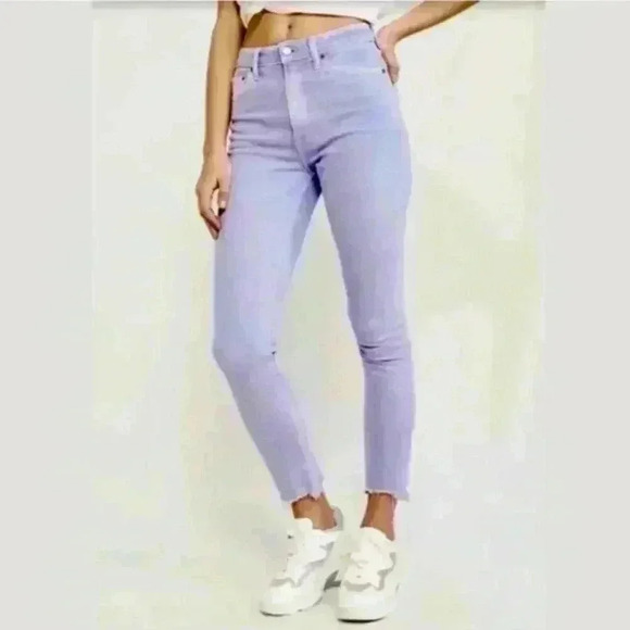 ABERCROMBIE & FITCH | Light Lavender  Simone High Rise Slim Jeans Size 24 - Picture 1 of 6
